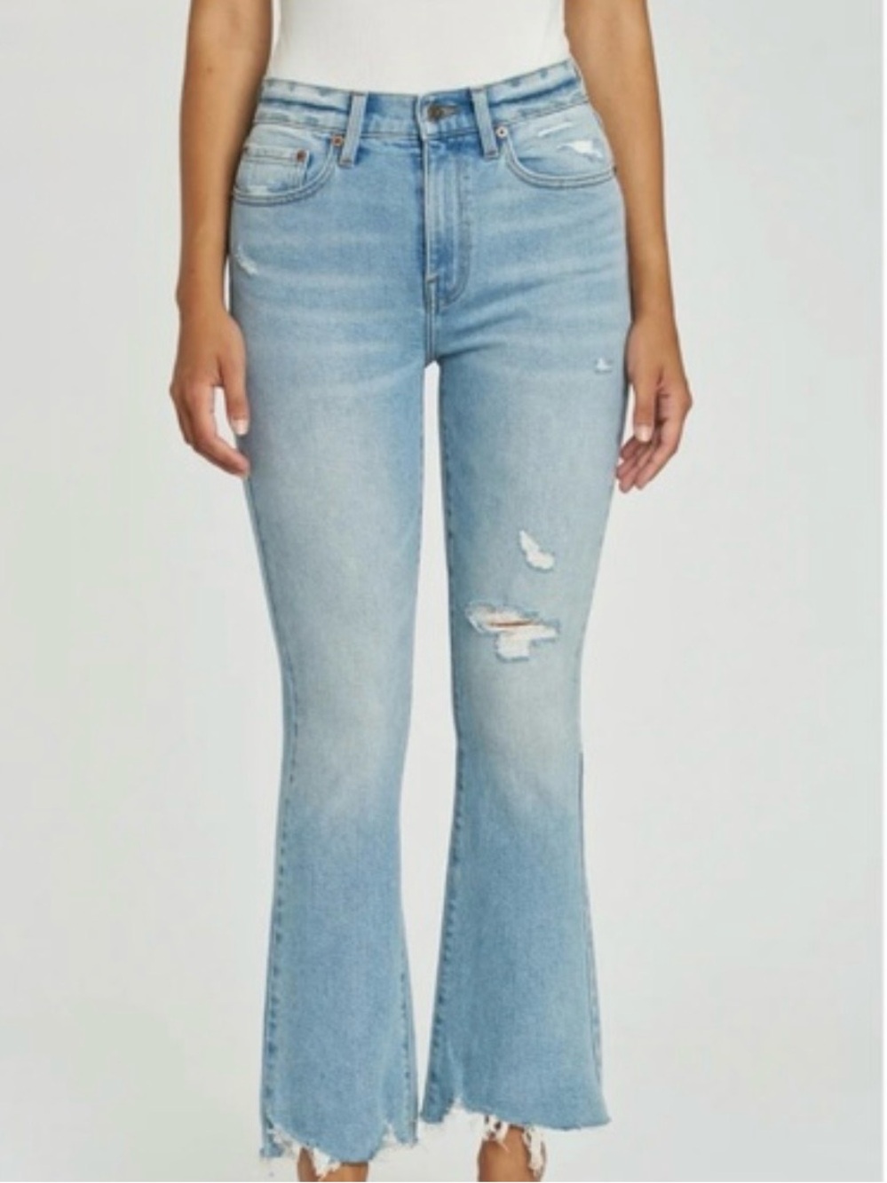 LOFT Light Blue High-Rise Flare Jeans NWT